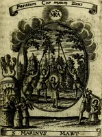 Picture 276 of 287 from Fasti Mariani cum illustrium diuorum imaginib. & elogijs prope DC. in singulos anni menses diésq SS. natales distributis (1630), leaf 572