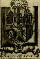 Picture 27 of 287 from Fasti Mariani cum illustrium diuorum imaginib. & elogijs prope DC. in singulos anni menses diésq SS. natales distributis (1630), leaf 58