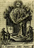 Picture 281 of 287 from Fasti Mariani cum illustrium diuorum imaginib. & elogijs prope DC. in singulos anni menses diésq SS. natales distributis (1630), leaf 582