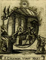 Picture 287 of 287 from Fasti Mariani cum illustrium diuorum imaginib. & elogijs prope DC. in singulos anni menses diésq SS. natales distributis (1630), leaf 594