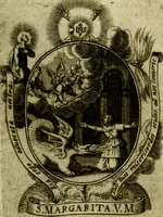 Picture 30 of 287 from Fasti Mariani cum illustrium diuorum imaginib. & elogijs prope DC. in singulos anni menses diésq SS. natales distributis (1630), leaf 64