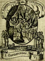 Picture 40 of 287 from Fasti Mariani cum illustrium diuorum imaginib. & elogijs prope DC. in singulos anni menses diésq SS. natales distributis (1630), leaf 84