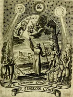 Picture 41 of 287 from Fasti Mariani cum illustrium diuorum imaginib. & elogijs prope DC. in singulos anni menses diésq SS. natales distributis (1630), leaf 86