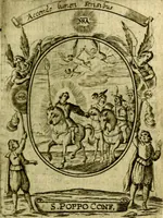 Picture 49 of 291 from Fasti Mariani cum illustrium diuorum imaginib. & elogijs prope DC. in singulos anni menses diésq SS. natales distributis (1630), leaf 112