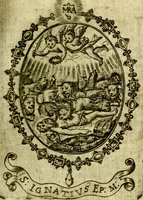 Picture 57 of 291 from Fasti Mariani cum illustrium diuorum imaginib. & elogijs prope DC. in singulos anni menses diésq SS. natales distributis (1630), leaf 130