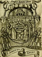 Picture 70 of 291 from Fasti Mariani cum illustrium diuorum imaginib. & elogijs prope DC. in singulos anni menses diésq SS. natales distributis (1630), leaf 156