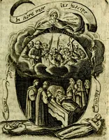 An illustration from Fasti Mariani cum illustrium diuorum imaginib. & elogijs prope DC. in singulos anni menses diésq SS. natales distributis (1630)