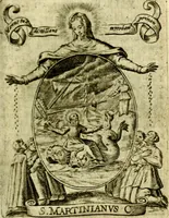 Picture 82 of 291 from Fasti Mariani cum illustrium diuorum imaginib. & elogijs prope DC. in singulos anni menses diésq SS. natales distributis (1630), leaf 180