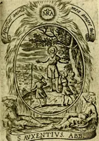 Picture 84 of 291 from Fasti Mariani cum illustrium diuorum imaginib. & elogijs prope DC. in singulos anni menses diésq SS. natales distributis (1630), leaf 184