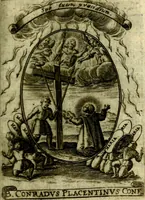 Picture 93 of 291 from Fasti Mariani cum illustrium diuorum imaginib. & elogijs prope DC. in singulos anni menses diésq SS. natales distributis (1630), leaf 202