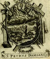 An illustration from Fasti Mariani cum illustrium diuorum imaginib. & elogijs prope DC. in singulos anni menses diésq SS. natales distributis (1630)