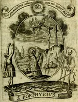 An illustration from Fasti Mariani cum illustrium diuorum imaginib. & elogijs prope DC. in singulos anni menses diésq SS. natales distributis (1630)