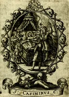 Picture 108 of 291 from Fasti Mariani cum illustrium diuorum imaginib. & elogijs prope DC. in singulos anni menses diésq SS. natales distributis (1630), leaf 236