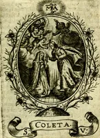 An illustration from Fasti Mariani cum illustrium diuorum imaginib. & elogijs prope DC. in singulos anni menses diésq SS. natales distributis (1630)