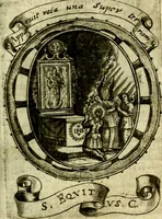 Picture 113 of 291 from Fasti Mariani cum illustrium diuorum imaginib. & elogijs prope DC. in singulos anni menses diésq SS. natales distributis (1630), leaf 246