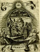 An illustration from Fasti Mariani cum illustrium diuorum imaginib. & elogijs prope DC. in singulos anni menses diésq SS. natales distributis (1630)