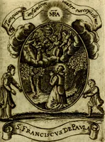 An illustration from Fasti Mariani cum illustrium diuorum imaginib. & elogijs prope DC. in singulos anni menses diésq SS. natales distributis (1630)
