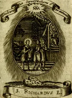 Picture 156 of 291 from Fasti Mariani cum illustrium diuorum imaginib. & elogijs prope DC. in singulos anni menses diésq SS. natales distributis (1630), leaf 334