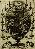 Picture 164 of 291 from Fasti Mariani cum illustrium diuorum imaginib. & elogijs prope DC. in singulos anni menses diésq SS. natales distributis (1630), leaf 354