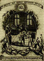 Picture 179 of 291 from Fasti Mariani cum illustrium diuorum imaginib. & elogijs prope DC. in singulos anni menses diésq SS. natales distributis (1630), leaf 384
