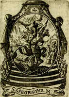 Picture 184 of 291 from Fasti Mariani cum illustrium diuorum imaginib. & elogijs prope DC. in singulos anni menses diésq SS. natales distributis (1630), leaf 394