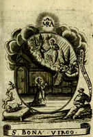 Picture 185 of 291 from Fasti Mariani cum illustrium diuorum imaginib. & elogijs prope DC. in singulos anni menses diésq SS. natales distributis (1630), leaf 396