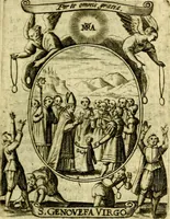 An illustration from Fasti Mariani cum illustrium diuorum imaginib. & elogijs prope DC. in singulos anni menses diésq SS. natales distributis (1630)