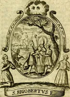 Picture 15 of 291 from Fasti Mariani cum illustrium diuorum imaginib. & elogijs prope DC. in singulos anni menses diésq SS. natales distributis (1630), leaf 44
