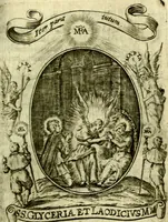 Picture 212 of 291 from Fasti Mariani cum illustrium diuorum imaginib. & elogijs prope DC. in singulos anni menses diésq SS. natales distributis (1630), leaf 452