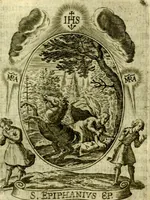 Picture 215 of 291 from Fasti Mariani cum illustrium diuorum imaginib. & elogijs prope DC. in singulos anni menses diésq SS. natales distributis (1630), leaf 458