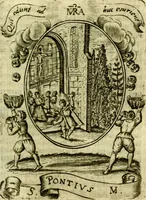 Picture 220 of 291 from Fasti Mariani cum illustrium diuorum imaginib. & elogijs prope DC. in singulos anni menses diésq SS. natales distributis (1630), leaf 468