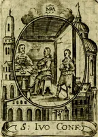 An illustration from Fasti Mariani cum illustrium diuorum imaginib. & elogijs prope DC. in singulos anni menses diésq SS. natales distributis (1630)
