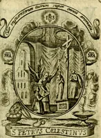 Picture 229 of 291 from Fasti Mariani cum illustrium diuorum imaginib. & elogijs prope DC. in singulos anni menses diésq SS. natales distributis (1630), leaf 486
