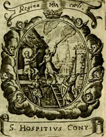Picture 232 of 291 from Fasti Mariani cum illustrium diuorum imaginib. & elogijs prope DC. in singulos anni menses diésq SS. natales distributis (1630), leaf 492