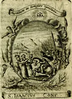 Picture 243 of 291 from Fasti Mariani cum illustrium diuorum imaginib. & elogijs prope DC. in singulos anni menses diésq SS. natales distributis (1630), leaf 514