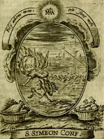 Picture 245 of 291 from Fasti Mariani cum illustrium diuorum imaginib. & elogijs prope DC. in singulos anni menses diésq SS. natales distributis (1630), leaf 520