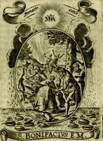 Picture 249 of 291 from Fasti Mariani cum illustrium diuorum imaginib. & elogijs prope DC. in singulos anni menses diésq SS. natales distributis (1630), leaf 530
