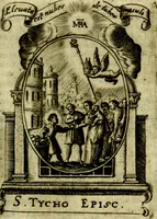 Picture 267 of 291 from Fasti Mariani cum illustrium diuorum imaginib. & elogijs prope DC. in singulos anni menses diésq SS. natales distributis (1630), leaf 566