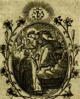 An illustration from Fasti Mariani cum illustrium diuorum imaginib. & elogijs prope DC. in singulos anni menses diésq SS. natales distributis (1630)