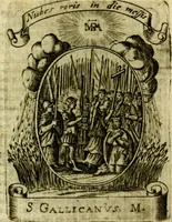 Picture 286 of 291 from Fasti Mariani cum illustrium diuorum imaginib. & elogijs prope DC. in singulos anni menses diésq SS. natales distributis (1630), leaf 604