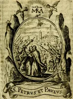Picture 290 of 291 from Fasti Mariani cum illustrium diuorum imaginib. & elogijs prope DC. in singulos anni menses diésq SS. natales distributis (1630), leaf 612