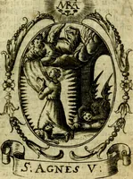 Picture 42 of 291 from Fasti Mariani cum illustrium diuorum imaginib. & elogijs prope DC. in singulos anni menses diésq SS. natales distributis (1630), leaf 98