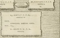 Picture 35 of 211 from Fastos magistratvvm et trivmphorvm Romanorvm ab vrbe condita ad Avgvsti obitvm, ex antiqvis tam nvmismatvm qvam marmorvm monvmentis restitvtos (1566), leaf 91