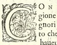 An illustration from Fatiche comiche di Domenico Bruni, detto Fuluio, comico di Madama serenissima principessa di Piemonte : parte prima (1623)