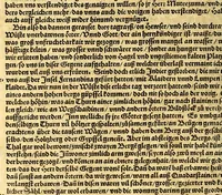 An illustration from Ferdinandi Cortesii. Von dem Newen Hispanien, so im Meer gegem Nidergang, Zwo gantz lustige vnnd fruchtreiche Historien, an den grossmächtigisten vnüberwindtlichisten Herren, Carolum. V. römischen Kaiser &c. Künig in Hispanien &c. ... (1550)