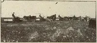 An illustration from A few facts about the city of Saskatoon : something of its past, present and prospects for the future, a city of opportunities. A railway centre. The hub of the great hard wheat area of Central Saskatchewan (1907)