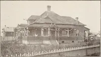 An illustration from A few facts about the city of Saskatoon : something of its past, present and prospects for the future, a city of opportunities. A railway centre. The hub of the great hard wheat area of Central Saskatchewan (1907)