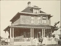 An illustration from A few facts about the city of Saskatoon : something of its past, present and prospects for the future, a city of opportunities. A railway centre. The hub of the great hard wheat area of Central Saskatchewan (1907)