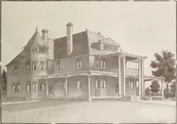 An illustration from A few facts about the city of Saskatoon : something of its past, present and prospects for the future, a city of opportunities. A railway centre. The hub of the great hard wheat area of Central Saskatchewan (1907)