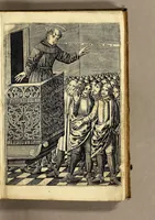 An illustration from Feyra mystica de Lisboa, : armada em hu[m]a trezena do divino portuguez Santo Antonio, (1691)